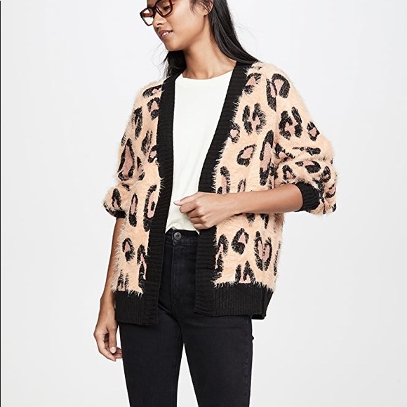 MINKPINK Sweaters - MINKPINK fluffy leopard cardigan-Small